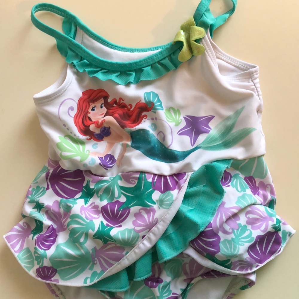 Disney Store 2 piece little mermaid swim suit